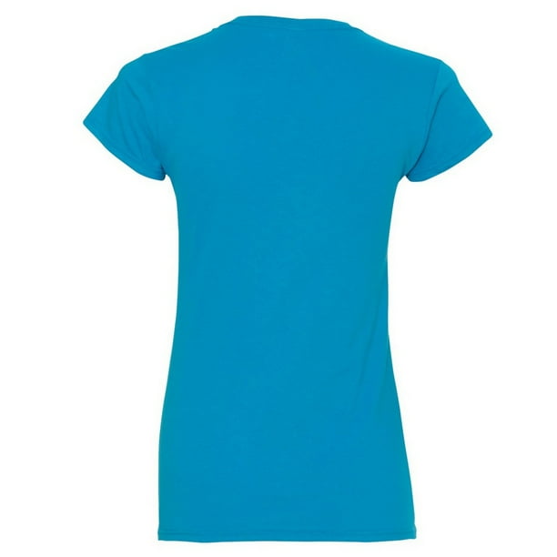 Gildan- Camiseta de manga corta para mujer (Naranja Jaspeado)