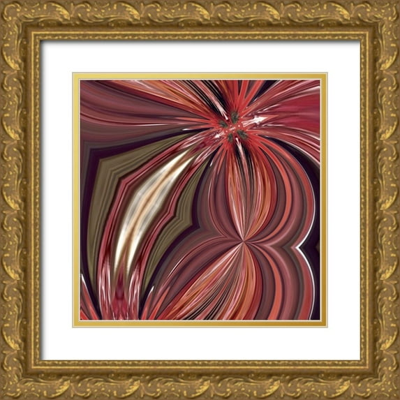 Studio Nine6 15x15 Gold Ornate Wood Framed with Double Matting Museum Art Print Titled - Scarlet C