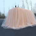 thumbnail image 2 of Table Skirt Multi Colors  Table Cloth  Home Textile Tablecloths For Wedding Baby Shower Birthday Party Table Decoration Tulle Champagne Table Skirt for  Or Rectangle Tables Dessert, 2 of 7