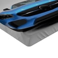 thumbnail image 2 of Ambesonne Teen Room Fitted Sheet 2 Pcs Set, Sports Vehicle Auto, Queen, Blue Black Grey, 2 of 3