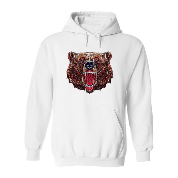Bear With Patterns Hoodie Women -Image by Shutterstock, Female 3X-Large
