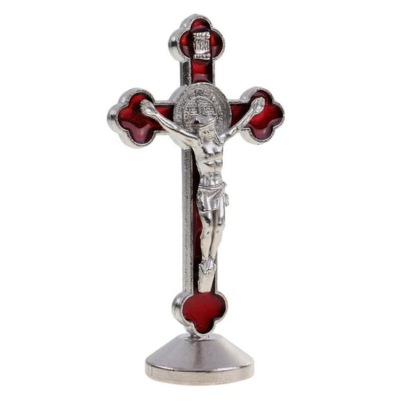 3 inch Small Metal Crucifix Model Jesus Figure Statue Decorations, Base