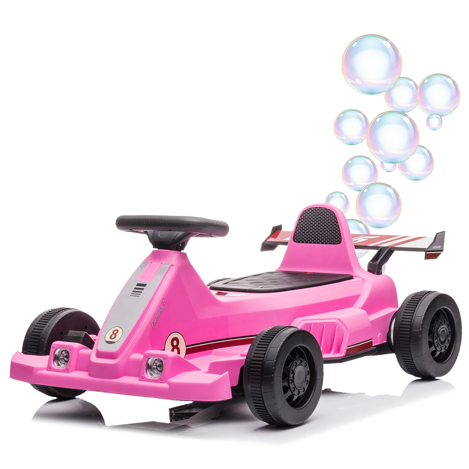 Buy iRerts Electric 4 Wheel Ride on Car, Kids Go Kart with Bubble