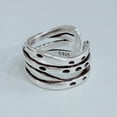 thumbnail image 6 of 925 sterling silver adjustable rings for women eternity rings silver fidget ring statement stacking ring Ring Female Personality Ring Ladies Rings Adjustable Ring Ladies Party Ring, 6 of 7