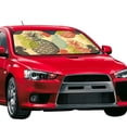 thumbnail image 2 of XMXY Car Sun Shade Windshield, Colorful Sketch Pineapple Automotive Front Window Sun Visor for Cars SUV Trucks, Small Size, 2 of 8