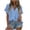 *Light Blue, variant on ClodeEU Women's Summer V Neck Short Sleeve T-Shirt ,Solid Color Loose Fit Casual Top Purple,Womens Plus XXL