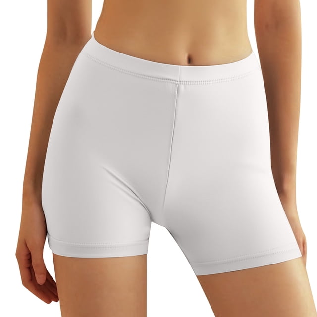Ropa interior de seda de color liso y cintura media para mujer - Leggings cómodos y transpirables de punto - Tallas M-XXL
