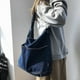 thumbnail image 2 of Bolso de hombro vaquero para mujer, estilo hobo, informal, de lona, estilo vintage, tipo mensajero, de gran capacidad, color azul marino., 2 of 5