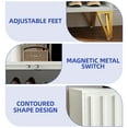 thumbnail image 2 of ModFusion 41" White Modern Shoe Storage Cabinet with Adjustable Shelves, Magnetic Door Lock, Gold Legs & Large Capacity, 2 of 10
