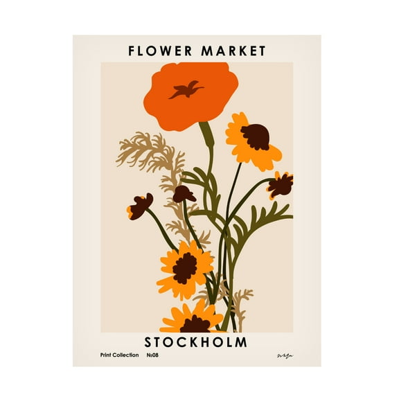 Trademark Fine Art NKTN  Flower Market. Stockholm Canvas Wall Art