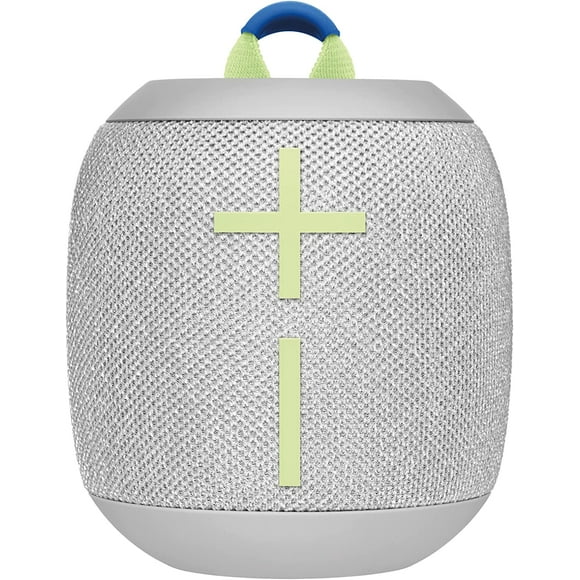 TRAHOO-ULTIMATE EARS WONDERBOOM 3, Small Portable Wireless Bluetooth Speaker, Big Bass 360-Degree Sound for Outdoors, Waterproof, Dustproof IP67, Floatable, 131 ft Range - Joyous Bright Grey