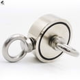 thumbnail image 4 of PULLIMORE 500LBS Pulling Force Round Double Sided Fishing Magnet Super Strong Neodymium Thick Eyebolt Treasure Hunt Tools for River Magnetic Recovery Salvage Fishing - 2 Pack, 4 of 9