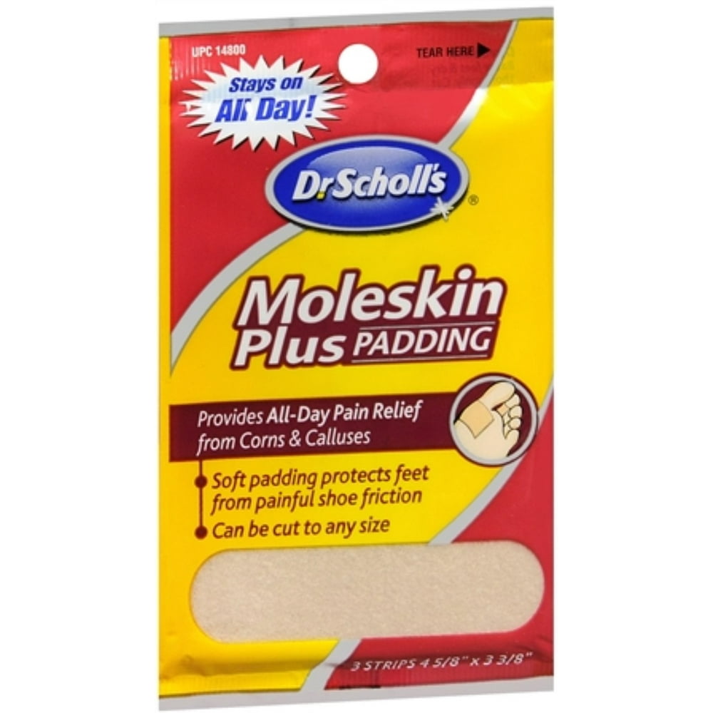 Dr. Scholl's Moleskin Plus 3 Each (Pack of 6)