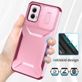 thumbnail image 6 of for Moto G Pure Case with Built-in Camera Lens Slide Cover, Heavy-Duty Shockproof Rugged Case Heavy Duty Bumper Shockproof Phone Cover for Moto G Pure,Pink, 6 of 7