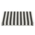 thumbnail image 2 of Awntech 10.375 ft Dallas Retro Fixed Awning Acrylic Fabric, Black/White Stripe, 2 of 2