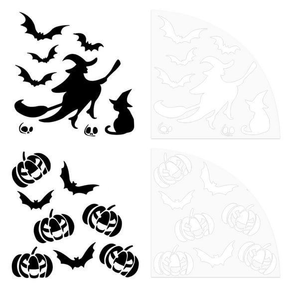 Pumpkin Ghost Stencil Set - Reusable, Airbrush Expression Templates for DIY Art Craft on Furniture, Walls, and Floors