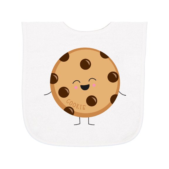 Inktastic Cute Kawaii Cookie Baby Terry Cloth Bib