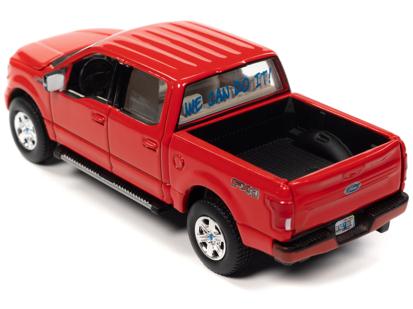 2018 Ford F-150 Pickup Truck Red and 1984 Dodge Caravan Minivan Blue Metallic 1/64 Diecast Model Cars by Auto World