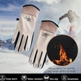 thumbnail image 5 of Winter Fleece Lined Thermal Gloves Unisex Thick Warm Touchscreen Outdoor Sports Gloves for Driving Cycling Skiing Windproof Cold Resistant Full Finger Warmth, 5 of 6