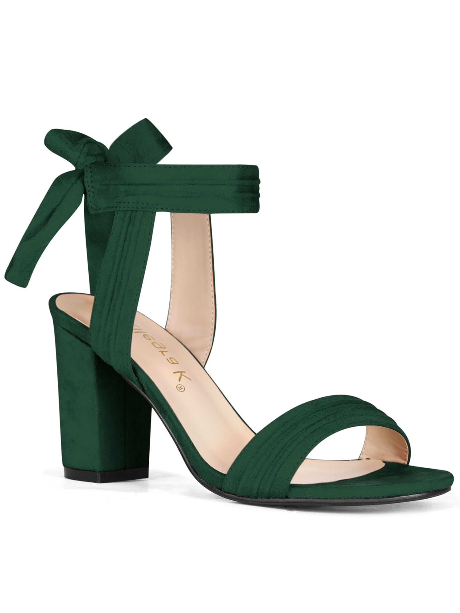 open toe chunky heel