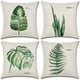 thumbnail image 1 of Fundas de Cojines para Exteriores, Juego de 4 Fundas de Almohada para sofá con patrón de Hojas Verdes Impermeables para decoración de Patio, jardín, Sala de Estar, Dormitorio, 45x45 cm -A, 1 of 5