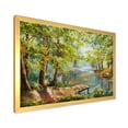 thumbnail image 2 of Meandering River With Autumn Forest 32 in x 24 in Framed Painting Canvas Art Print, by Designart, 2 of 4