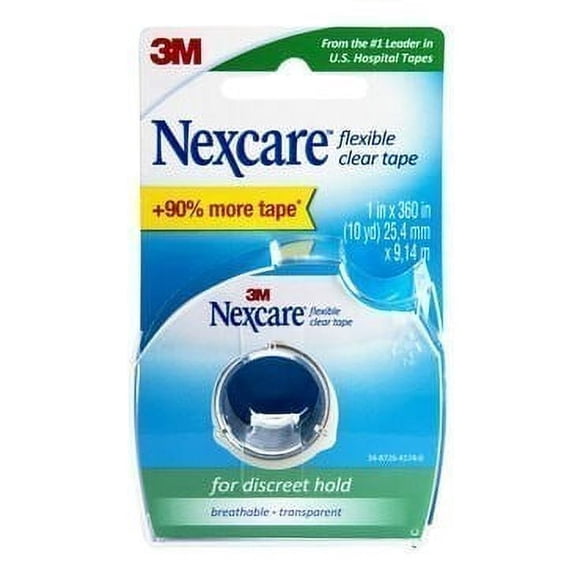 Nexcare Flexible Clear First Aid Tape Dispenser 778, 1 in x 10 yd