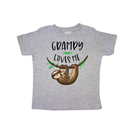 

Inktastic Grampy Loves Me Cute Sloth and Baby Gift Toddler Boy or Toddler Girl T-Shirt