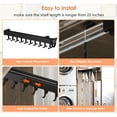 thumbnail image 3 of Pull-out Mop and Broom Holder with 20 Sliding Hooks, 3 of 7