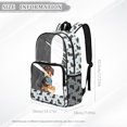 thumbnail image 7 of ZIATUBLES 17 Inch Clear Backpack, Heavy Duty Fabric & PVC Transparent Bag with Reinforced Strap, Large Capacity Dachshund Bone Stripe Print See Through Bookbag for School, Work & Travel, 7 of 7