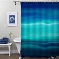 thumbnail image 1 of HTOOQ Doublure de Rideau de Douche Extra Long 72 x 96, Bleu Océan 96 Pouces du Sol au Plafond Ensemble de Rideaux de Douche, Montage au Plafond Moderne pour la Plage, Décor HTOOQ, Turquoise, 1 of 7