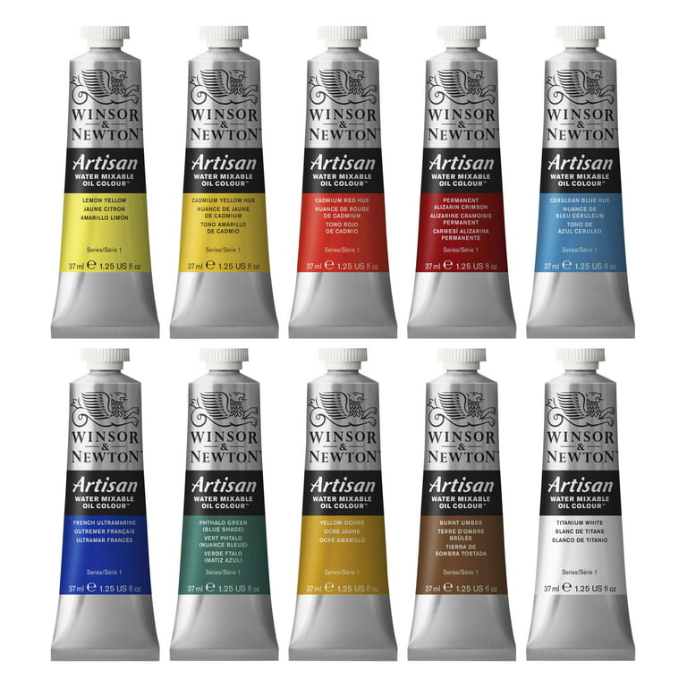 Winsor & Newton Artisan Water-Mixable Oil Color Set, Assorted Colors, Set  of 10 