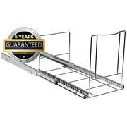 Pull Out Trash Can Under Cabinet- Trash Can Not Included, Heavy Duty w/ - Requires a 13”W X 22”D Cabinet Opening, Chrome