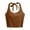 Brown, variant on Women's Summer Built-In Bra Support Comfortable Racerback Cropped Tank Top for Casual Wear