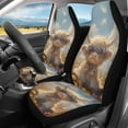 thumbnail image 3 of Yuyamidu Highland Cow Car Seats Covers 2 PCS Cute Vehicle Seat Protective Covers Fit Most Cars, SUV, Sedan, Van Washable Cushion Trim Covers, 3 of 6