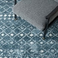 thumbnail image 6 of SAFAVIEH Berber Fringe Nathan Aztec Shag Area Rug, Blue/Ivory, 8' x 10', 6 of 11