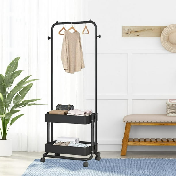Perchero Plegable Percheros De Pie Con Ruedas Amazon Perchero Con