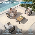 thumbnail image 6 of Clouddwell 5-Seats Aluminum Patio Furniture Set, Outdoor Metal Sofa Conversation Set with Coffee Table for Pool Garden Porch Backyard, Light Gray, 6 of 7