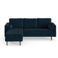 thumbnail image 3 of Pemberly Row Performance Velvet Reversible Sectional in Blue, 3 of 5