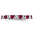 thumbnail image 3 of Auriga Fine Jewelry 14K White Gold Lab Grown Diamond VS/SI GH & Cr Ruby Eternity Band for Women Size 6, 3 of 6