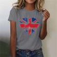 thumbnail image 1 of RT5YKing Mode Femmes Manches Courtes Imprimé Jour de l'Indépendance Col Rond Hauts T-Shirt d'Été Blouse Chemises, 1 of 4