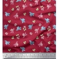 thumbnail image 1 of Soimoi Moss Georgette Fabric Leaves,Floral & Parrot Kids Print Fabric by Yard 42 Inch Wide, 1 of 1