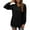 Black, variant on TEMOFON Long Sleeve Shirts for Women Fall Tops V Neck Blouses Casual Lightweight Pullover Sweatshirts for Women Tunic Tops Dressy Puff Sleeve Solid Color Black Size XL