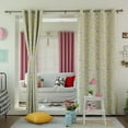 thumbnail image 2 of Quality Home Room Darkening Bunny Print 2 Panel Curtain Set 63" Length, 2 of 4