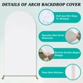 thumbnail image 2 of Moclever Arch Backdrop Cover, 3.28x6.56ft Photo Background for Wedding Birthday Party Decor, White, 2 of 12
