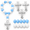 Blue, variant on 102 Rosary Balloons 12in Link Latex Cross Foil Tail Blue
