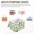 thumbnail image 6 of Yayeee Collapsible Storage Bin with Lid Fabric Closet Decorative Basket with Handles, Green Floral, 6 of 7