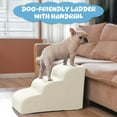 thumbnail image 4 of Dog Steps for Small Dogs, 3-Step Pet Ramp Stairs for High Beds and Sofa, Non-Slip Pet Stairs for Small Dogs and Cats, Removable and Easy to Clean Cover, Beige, 4 of 6
