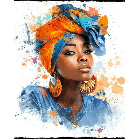 Paint by Numbers for Adults Kids Beginner Colorful Bandana DIY Acrylic Painting by Numbers Kits with Brushes Acrylic Pigment Home Decoration Gifts 16 x 20 inch