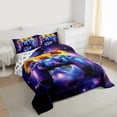 thumbnail image 3 of Manfei Gamepad Game Lovers Full Size Comforter Sets,Rustic Flower Sunflower Bedding Comforter Set,Purple Galaxy Bedding Sets For Boys Kids,Ultra Soft Home Decor Reversible,3 Pieces, 3 of 8